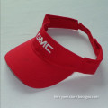 Embroidery Red Cotton Visor Cap